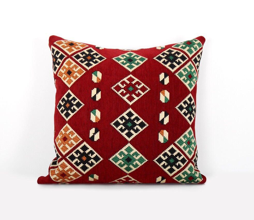 Aberto Design Esmeli v3 Red Dekorativni jastuk, 50 x 50 cm, Šareni