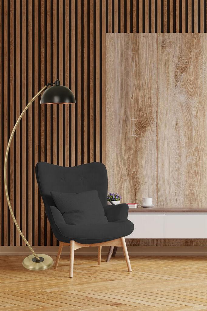 Opviq Hilal Eskitme Lambader Retro 3 534LUN4192 Podna lampa, Crna