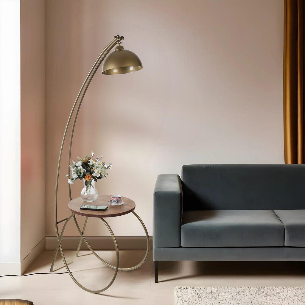 Opviq Podna lampa Guler Retro 3, 165 cm, E27, Zlatne boje