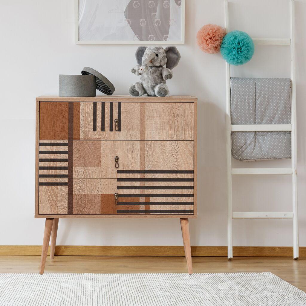 Hanah Home City Trio Colorblock Komoda, Šarena