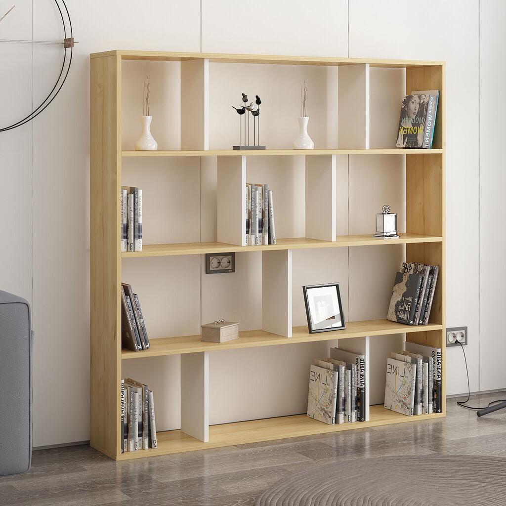 Hanah Home Hodbi Oak White Polica za knjige 145.2x25x145cm, Bež