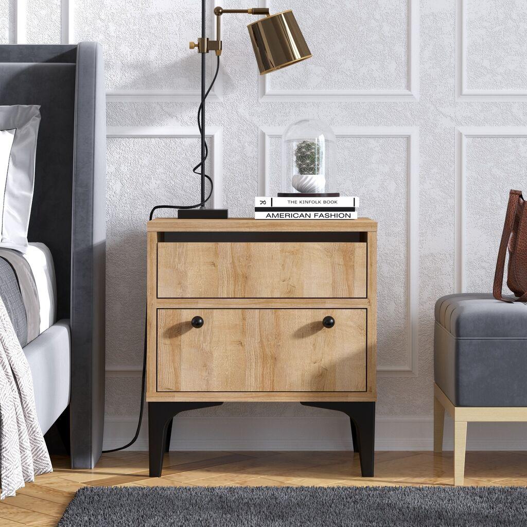 Hanah Home Orabella Komoda, Braon-Crna