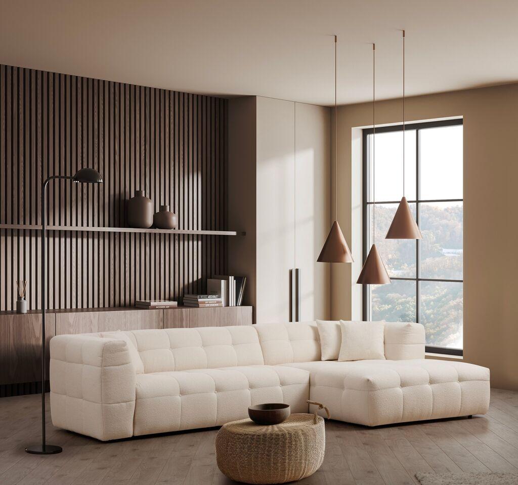 Atelier del Sofa Ugaona garnitura Cady 100x72x300cm Bež