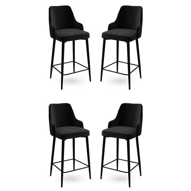 Hanah Home Set 4 barske stolice Enox Crni