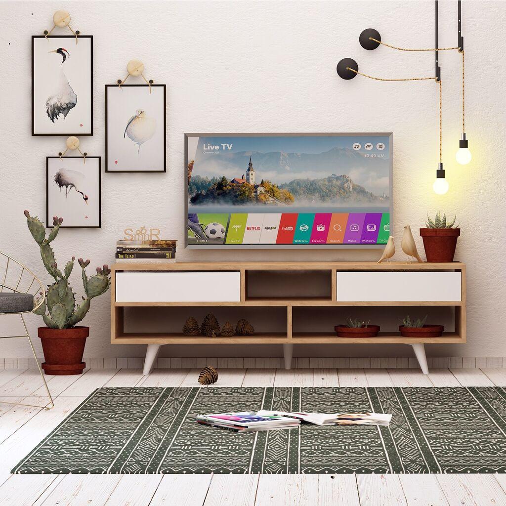 Hanah home TV Komoda Glasgow Hrast-Bela