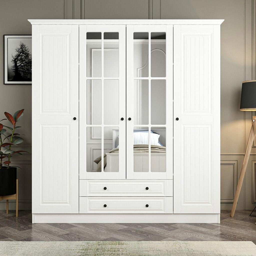 Hanah Home Kale 4017 Garderober, 180x190x52cm, Beli