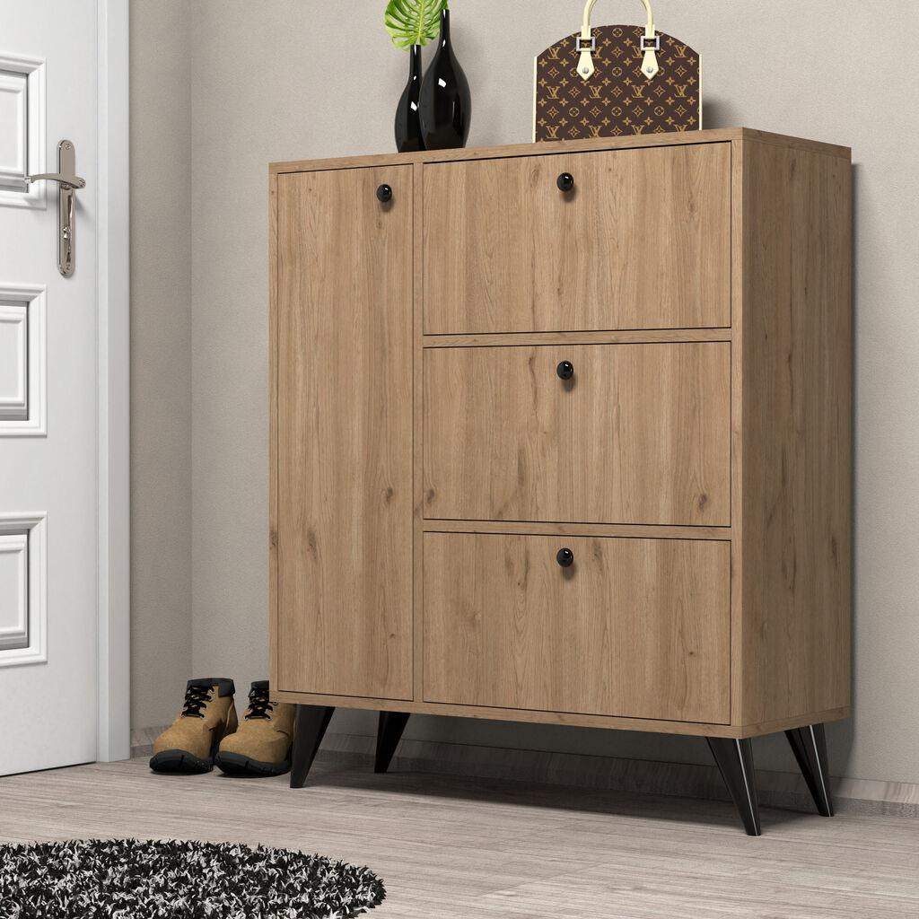 Hanah home Cipelarnik 90x105x35cm Hrast