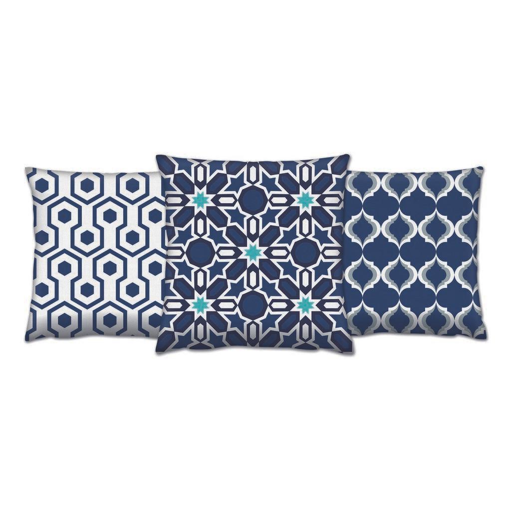 Aberto Design AC 4280 4702 4447 Set od 3 dekorativna jastuka, 43 x 43 cm, Šareni