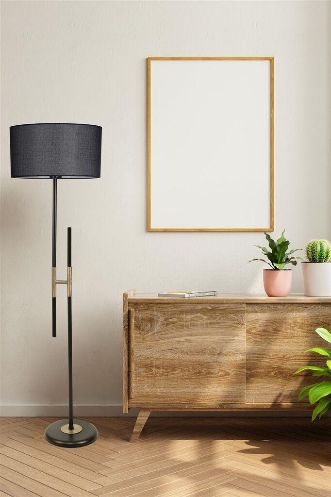 Opviq Podna lampa Felix, 165 cm, E27, Crna