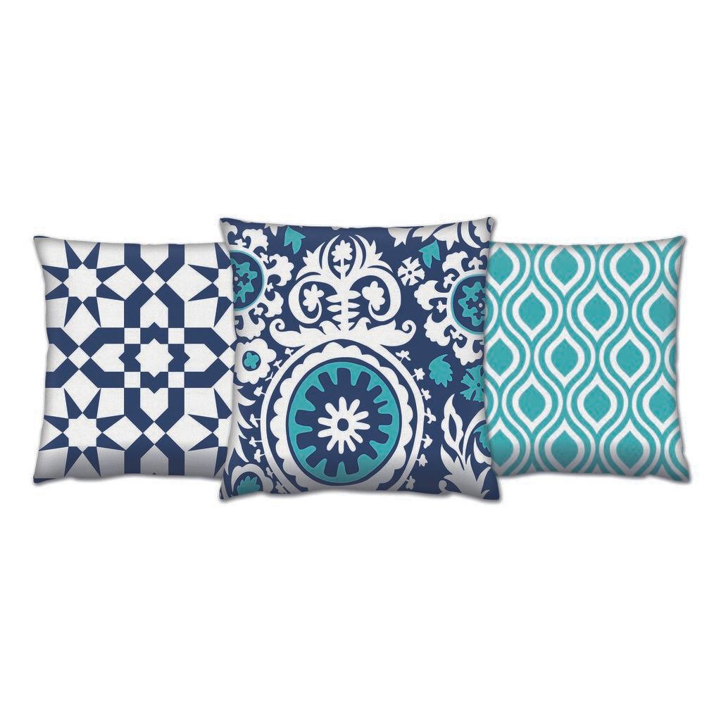 Aberto Design AC 4088 4699 4230 Set od 3 dekorativna jastuka, 43 x 43 cm, Šareni
