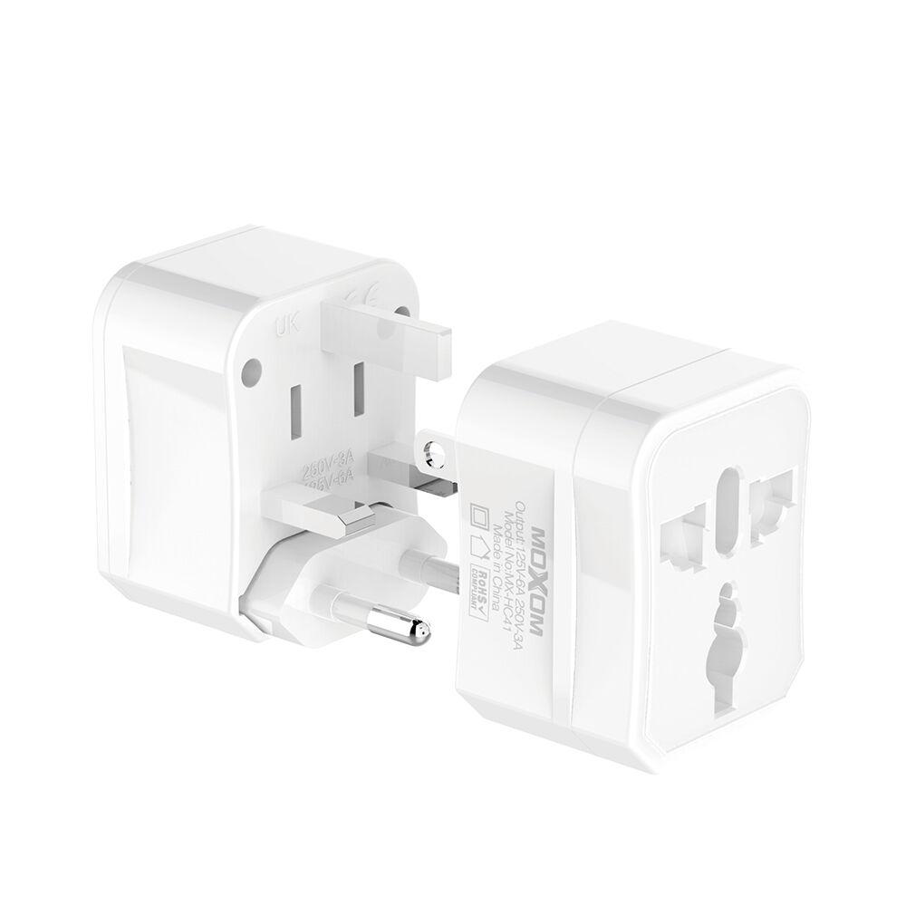 Moxom Adapter univerzalni 3/1 MX-HC41 6A, Beli