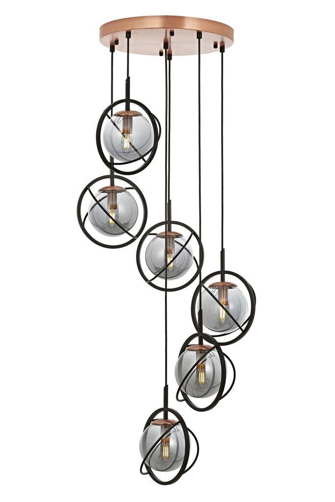 Opviq Luster Av-1850-6T-Bsy, 140cm, 40 cm, 6xE14, Crni