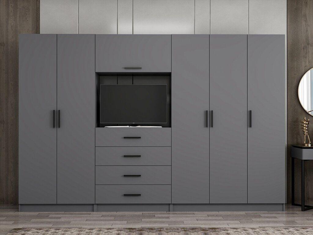 Hanah home Ormar Kale 225x210x52cm Antracit