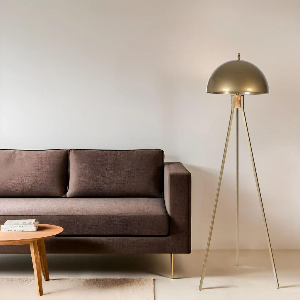 Opviq Podna lampa Fisco, 155 cm, E27, Zlatne boje