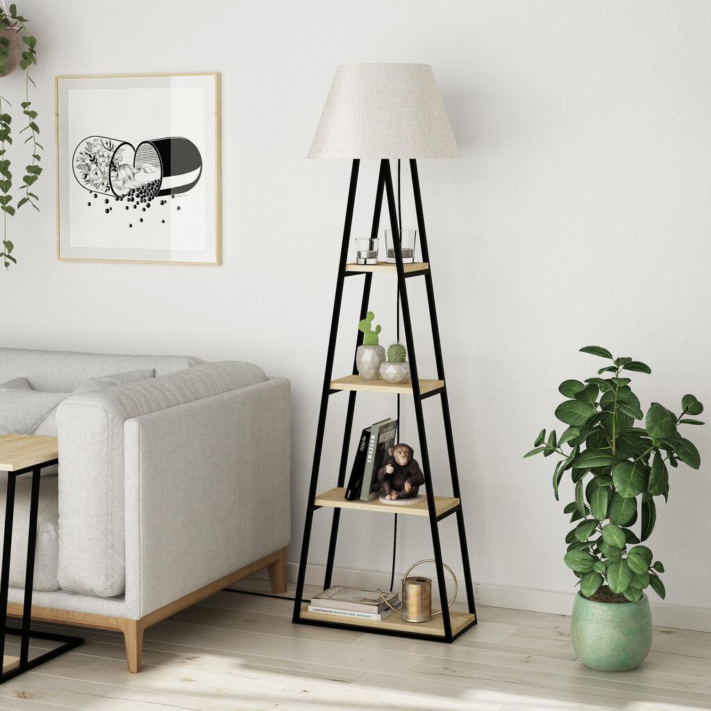 Hanah Home Pal Oak Linen Podna Lampa