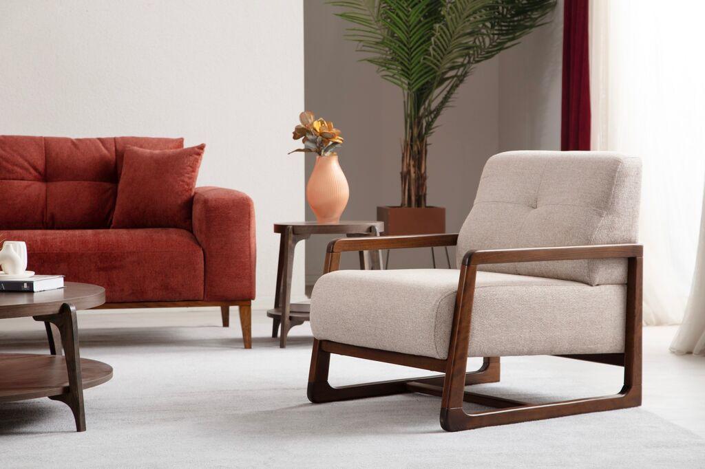 Atelier del Sofa Fotelja Athena Bergere 60x81x72cm Bež