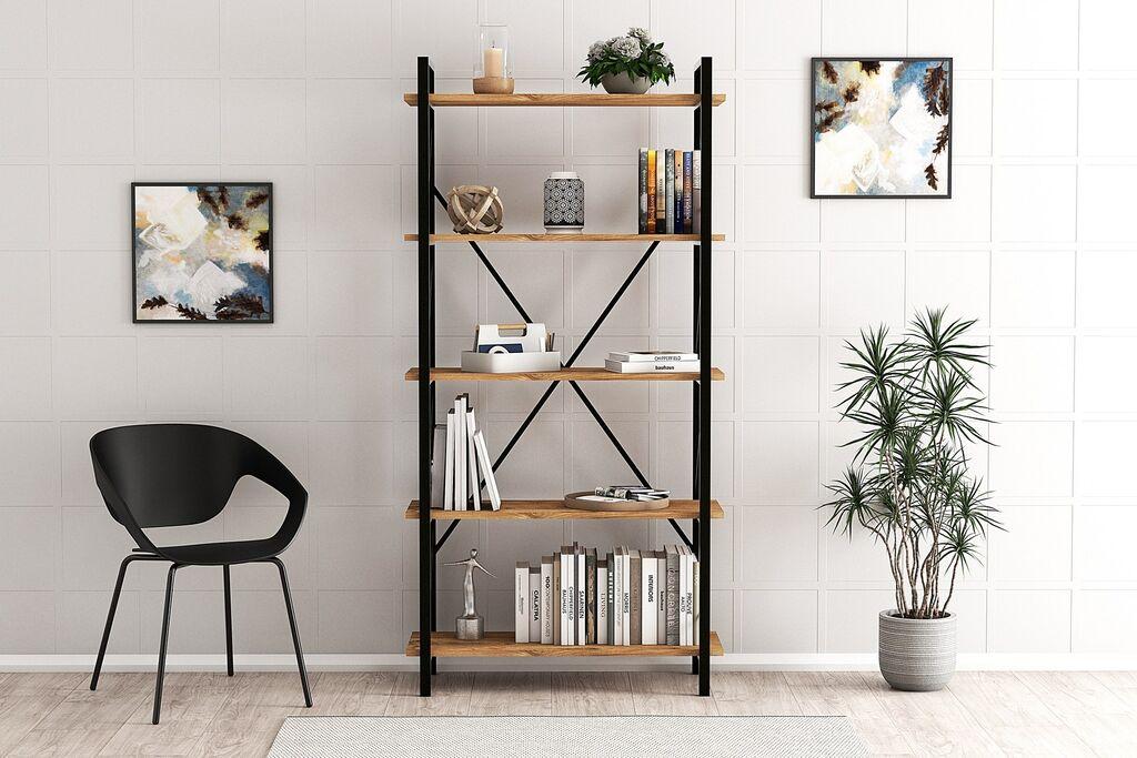 Hanah Home Nero Elit Polica za knjige, Smeđa