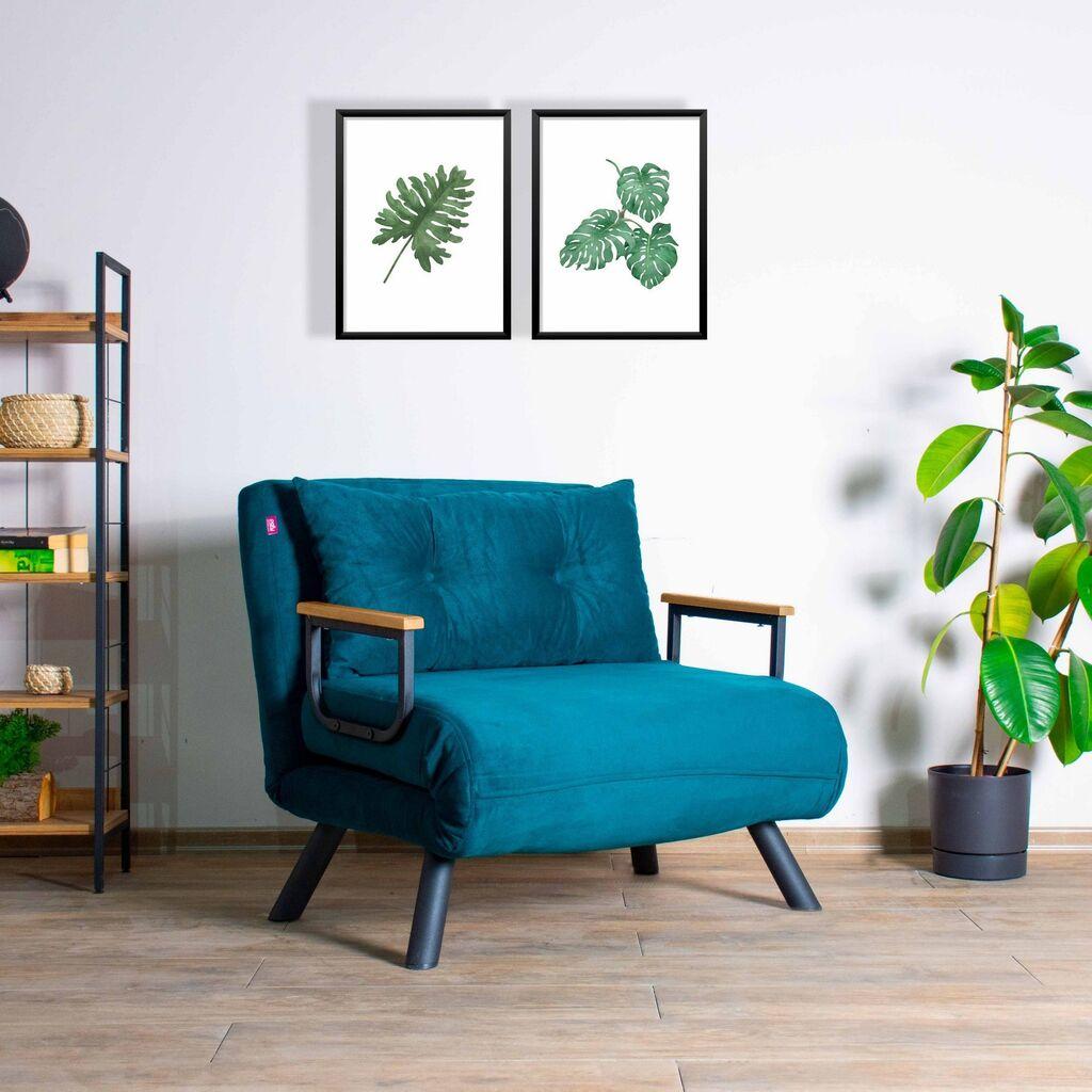 Atelier del Sofa Sando Single Fotelja na razvlačenje, Petrolej
