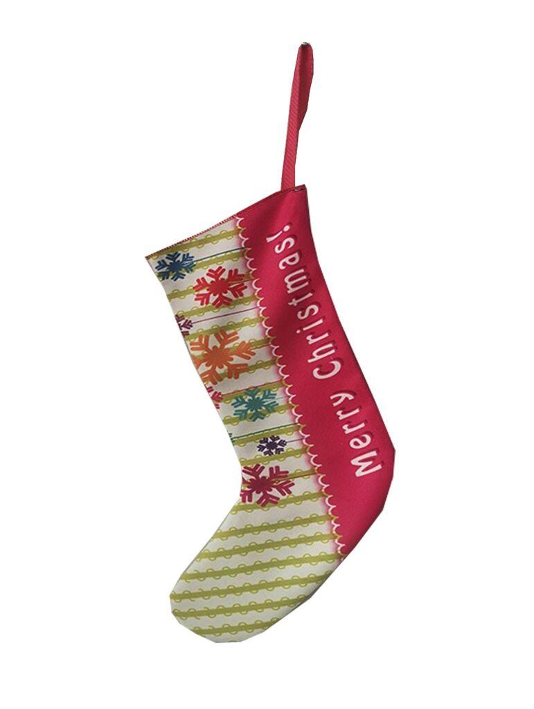 Aberto Design Novogodišnja ukrasna čarapa Crp009, 35x18 cm, Šarena