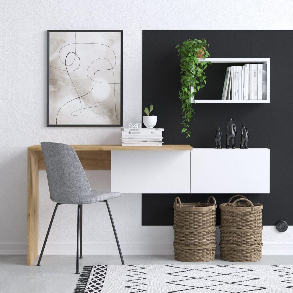 Hanah home Radni sto 74x145x45cm Belo-Hrast