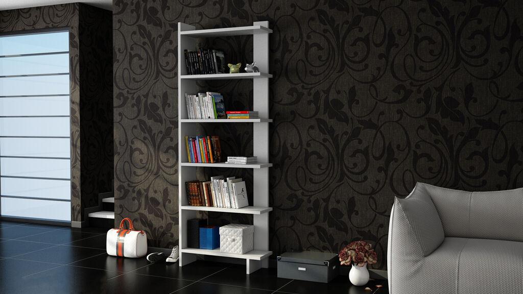 Hanah Home Polica 46,8x170x21,7cm Bela