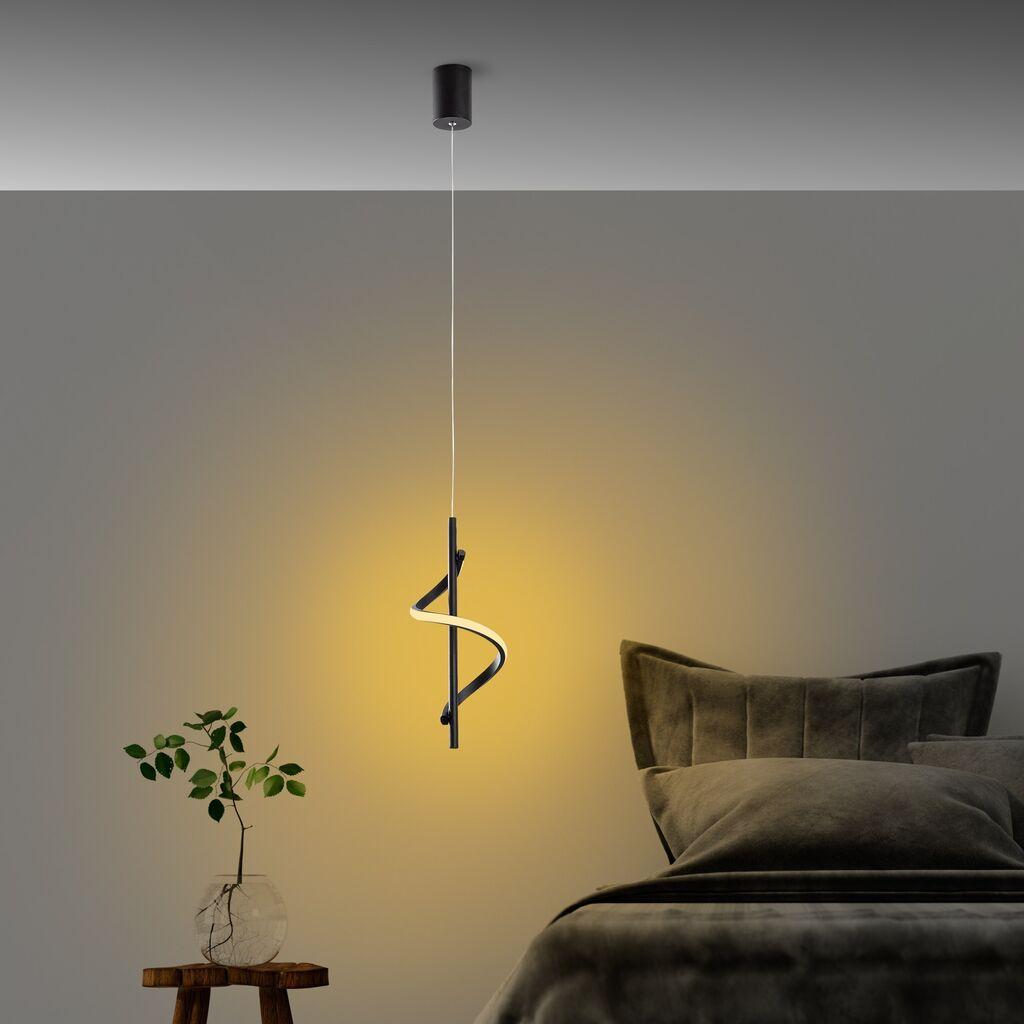 Opviq Luster Viseći Metalni, 16x16x50/100cm, Crni