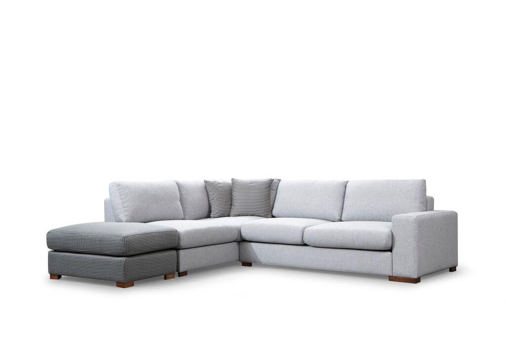 Atelier del Sofa Ugaona garnitura Loop 1 95x85x246cm Siva