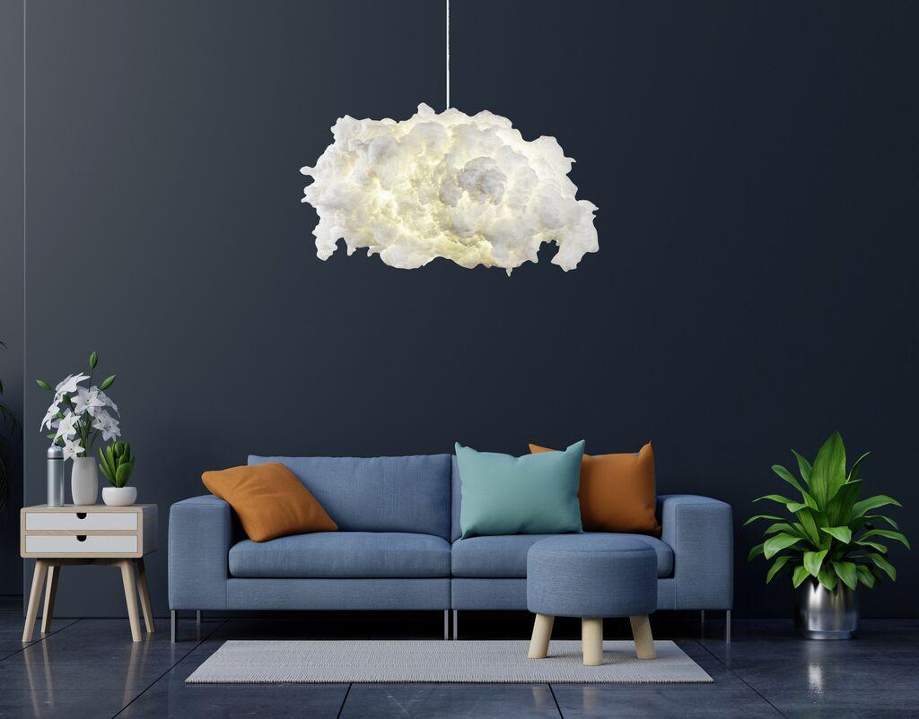 Opviq Luster Serenity White Oblak, 60 ​x45cm, Beli