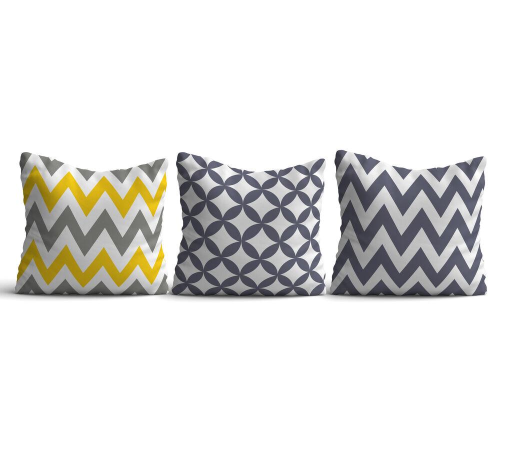 Aberto Design Set 3 jastuka 43x43cm Šareni