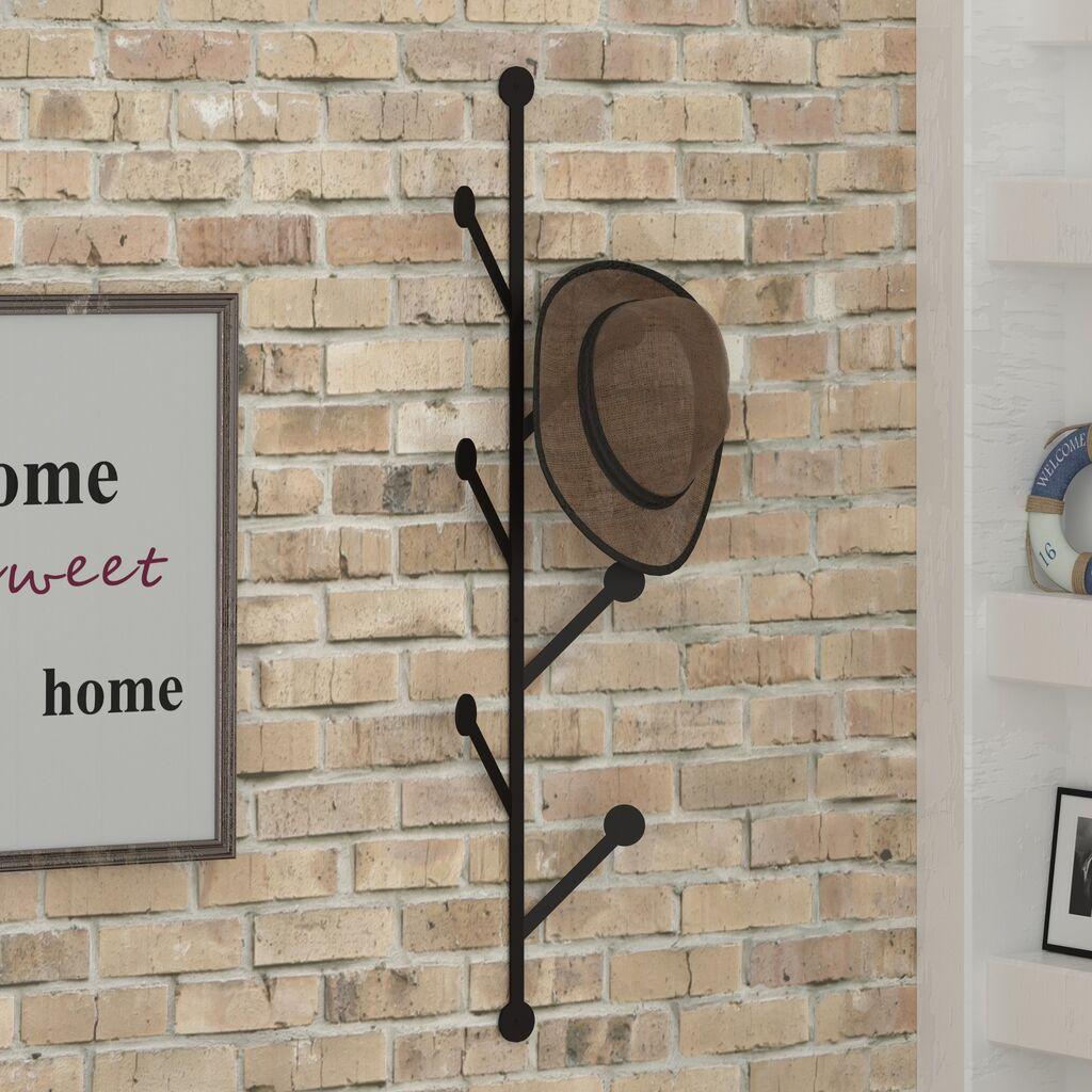 Hanah Home Čiviluk Metalni Ponpon, Crni