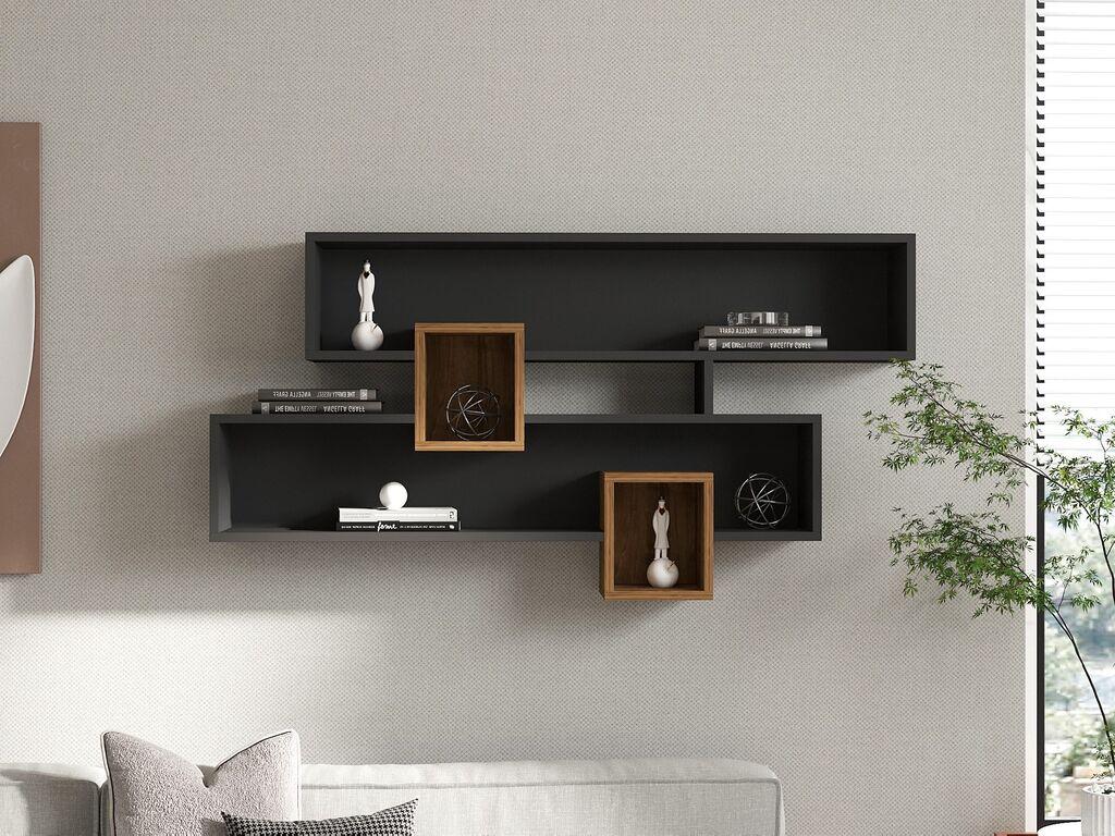 Hanah Home Karen Zidna polica, Orah-antracit