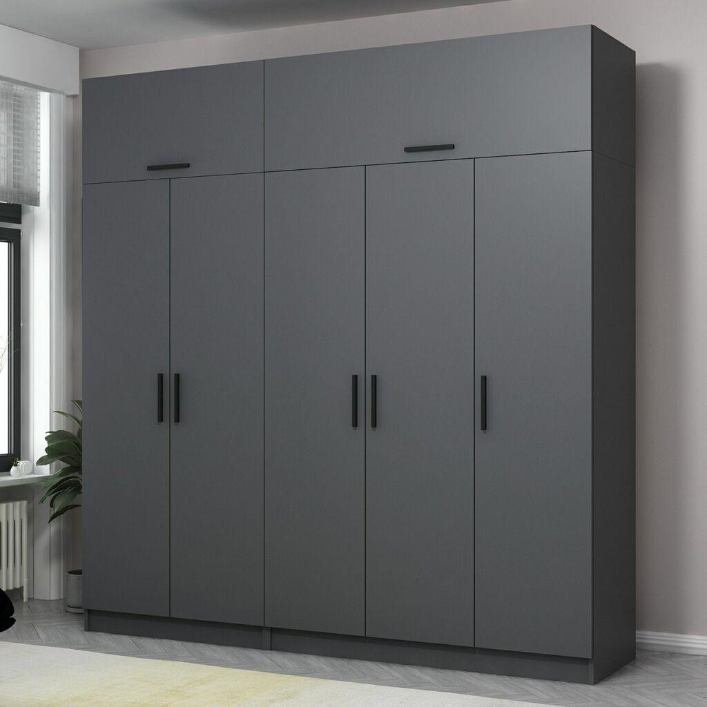 Hanah home Ormar Kale 225x255x52cm Antracit