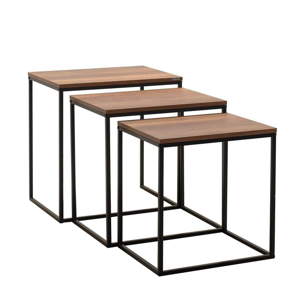 Hanah Home Set klub stolova, 3 komada Orah
