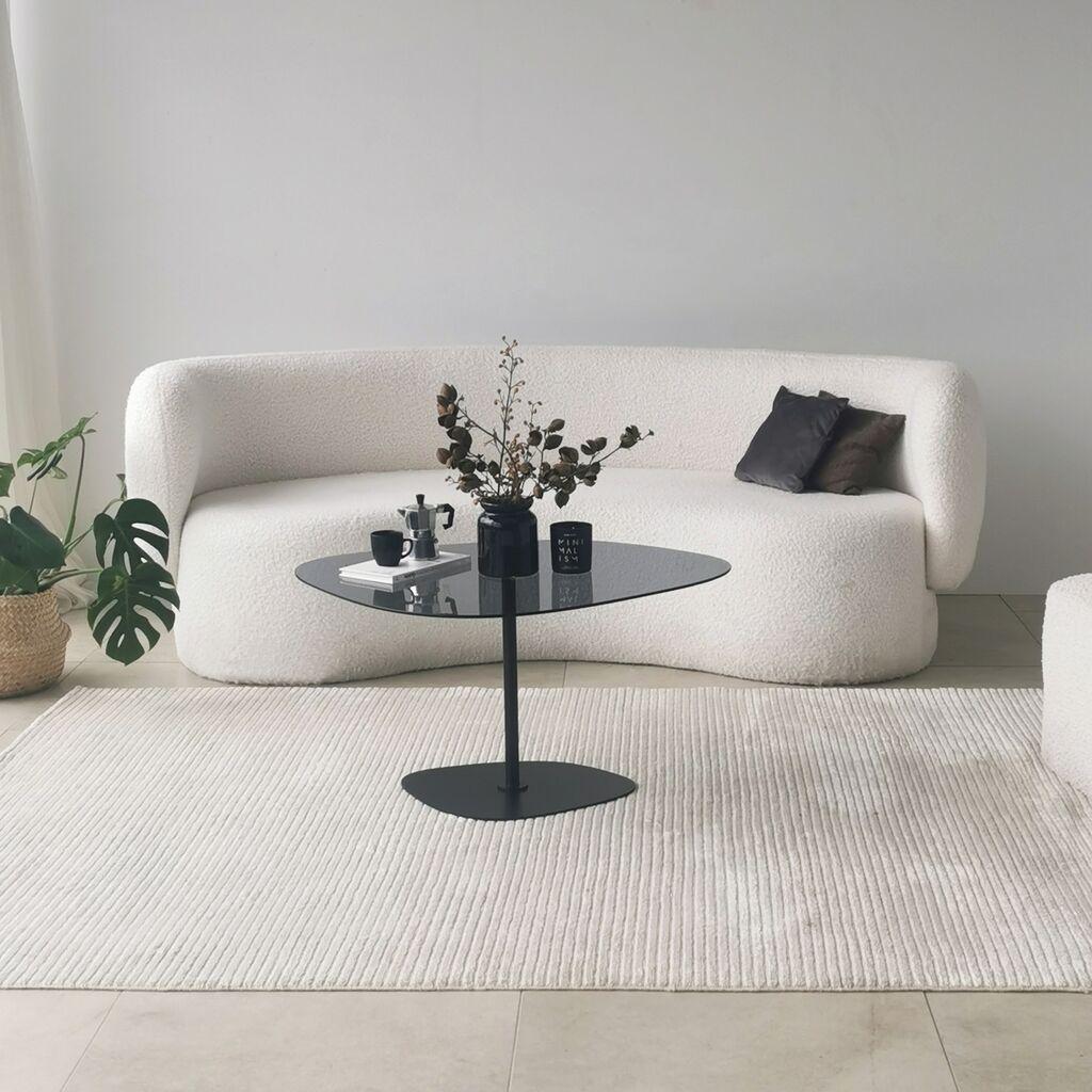 Hanah Home Klub sto Soho 85x40x67cm Tamnosivo-Crni