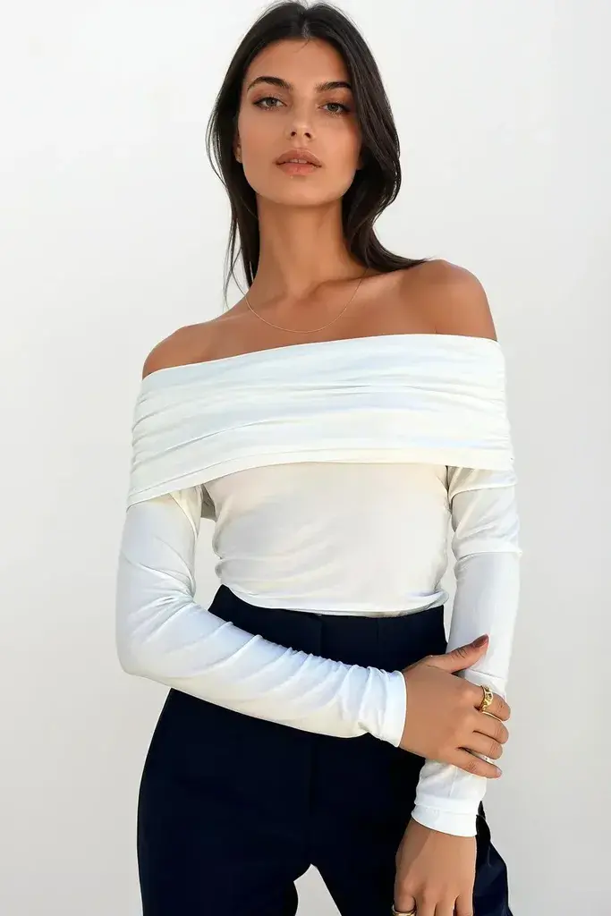 Trend Alacati Stili Ženska bluza dugih rukava Alc-X12624, Bela