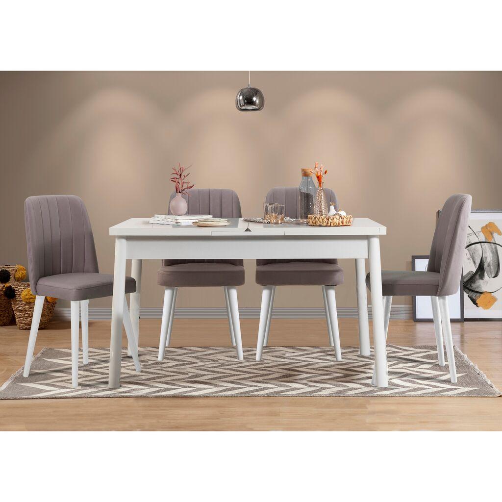 Hanah Home Santiago Trpezarijski set, Belo-Sivi