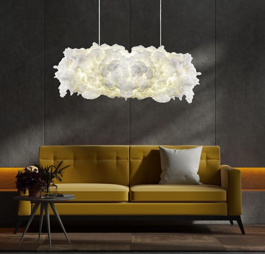 Opviq Luster Serene White Oblak, 90x45cm, Beli