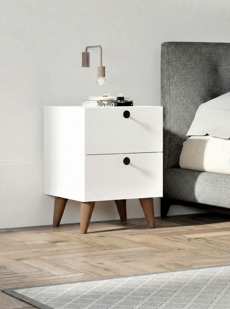 Hanah Home Noćni ormarić Kada 40x55x42cm, Bela