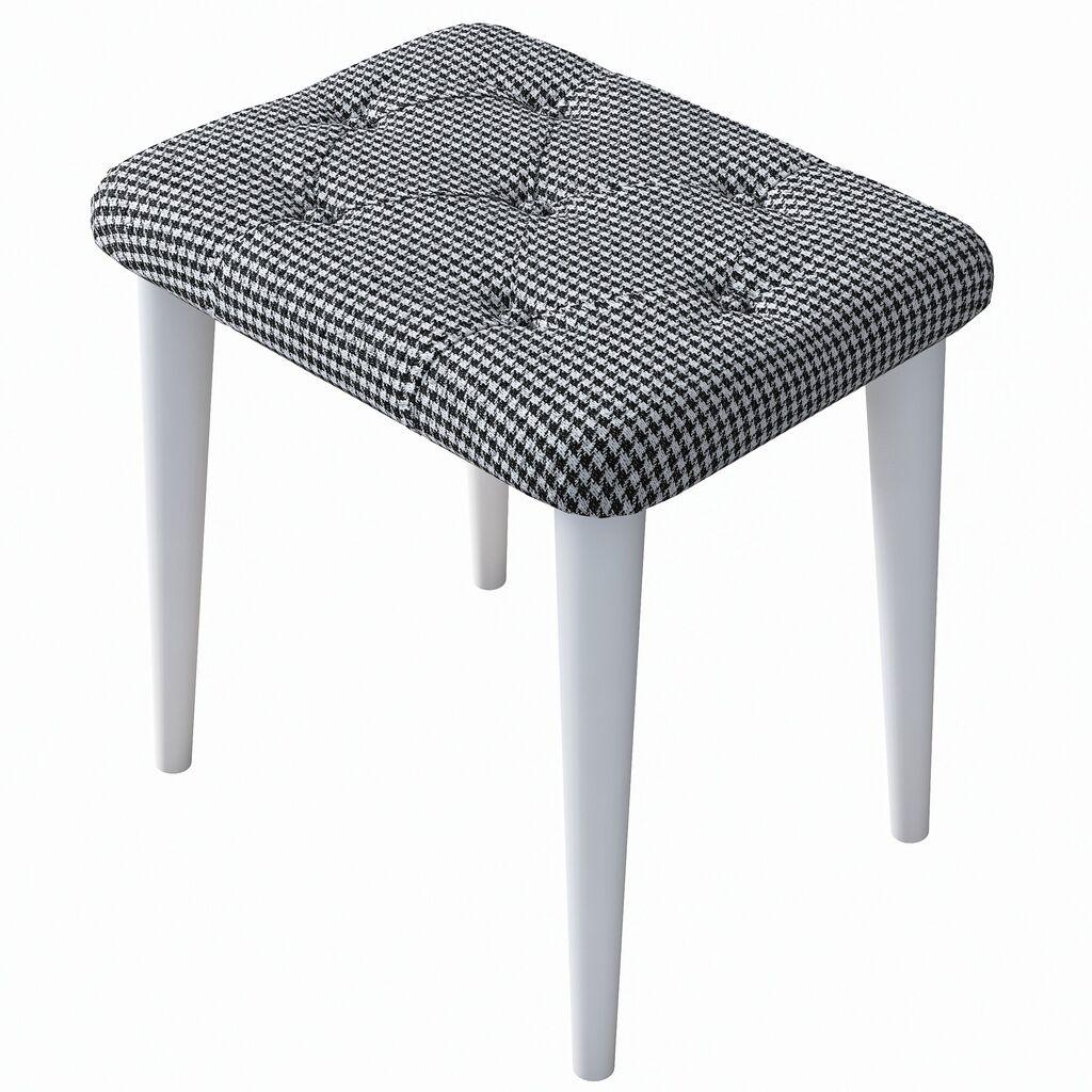 Hanah Home Tabure 45x45x35cm, Crno-Belo