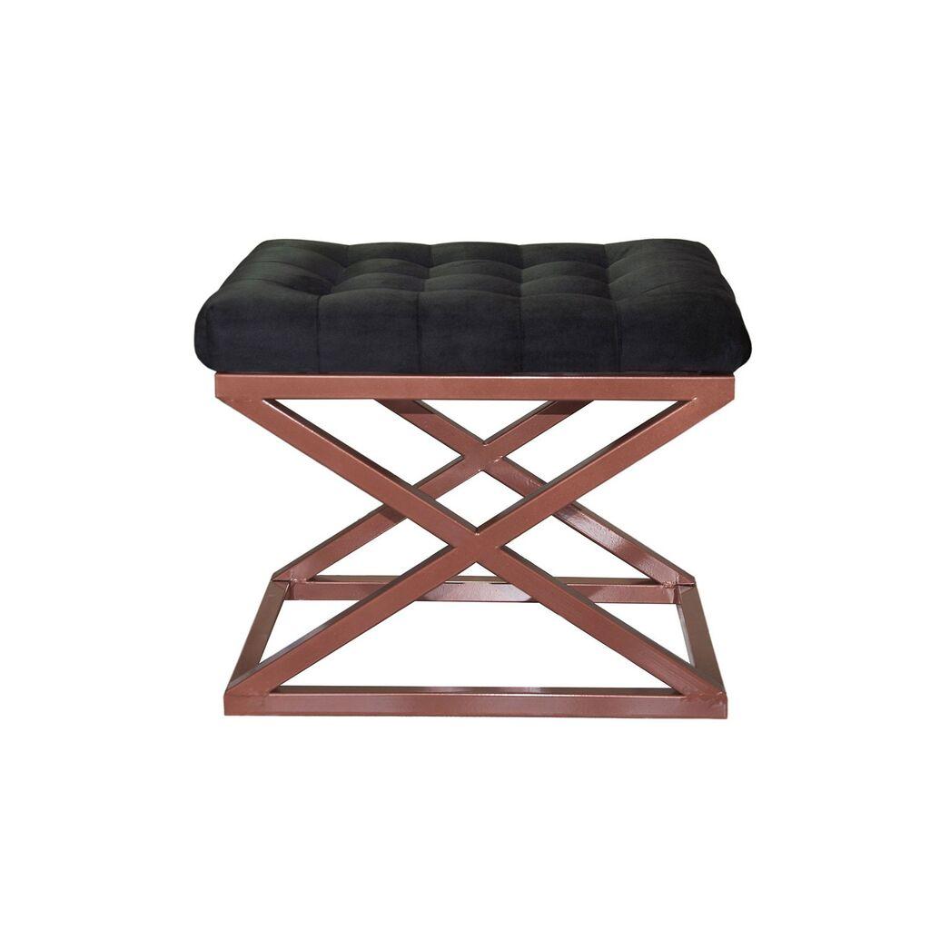 Atelier del Sofa Tabure 50x42x40cm, Bakar-Crno