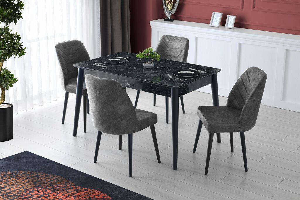 Hanah Home Trpezarijski sto Lotus 130x75x80cm Antracit