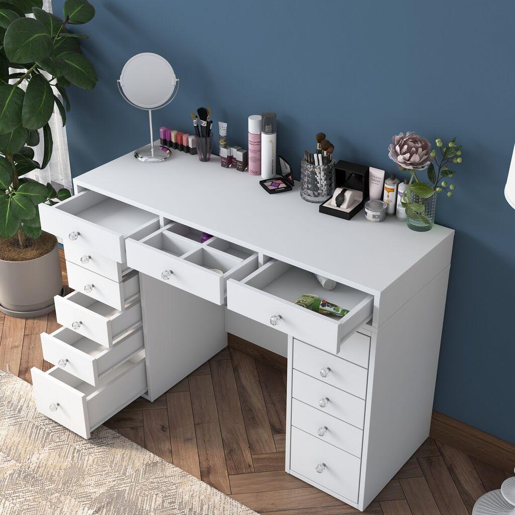 Hanah Home Sto za šminkanje 120x81,6x44,5cm Beli
