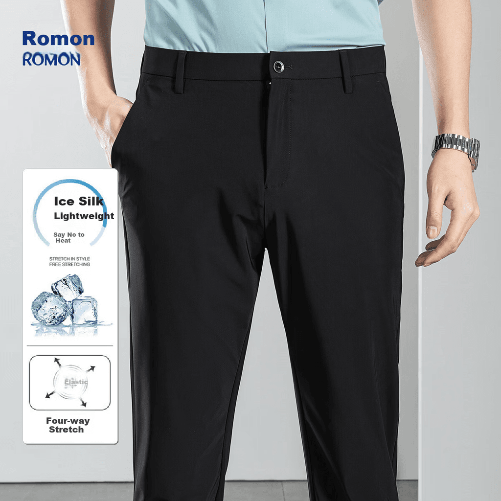 Romon Muške pantalone, Regular, Crne
