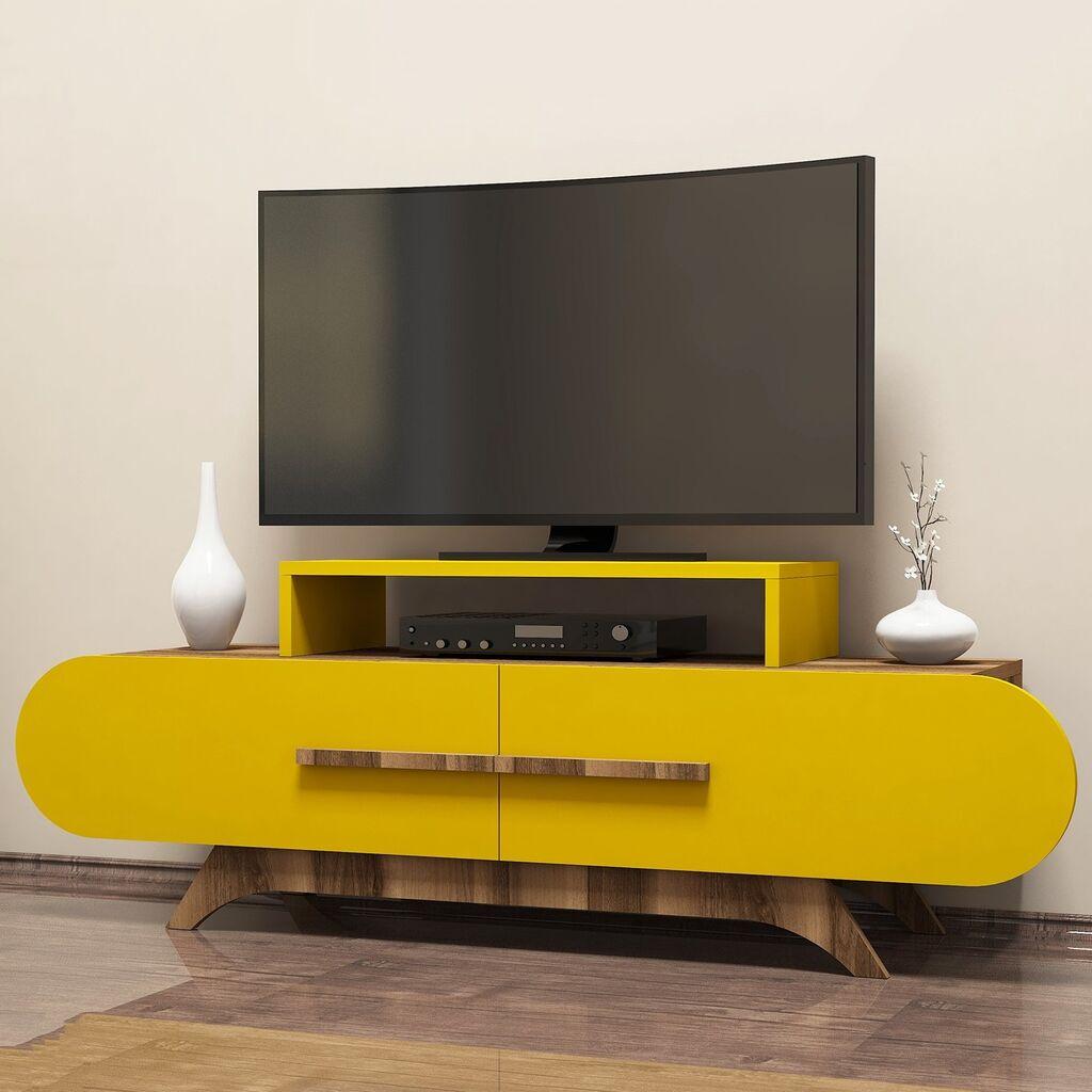 Hanah Home Rose TV polica, Braon-Žuta