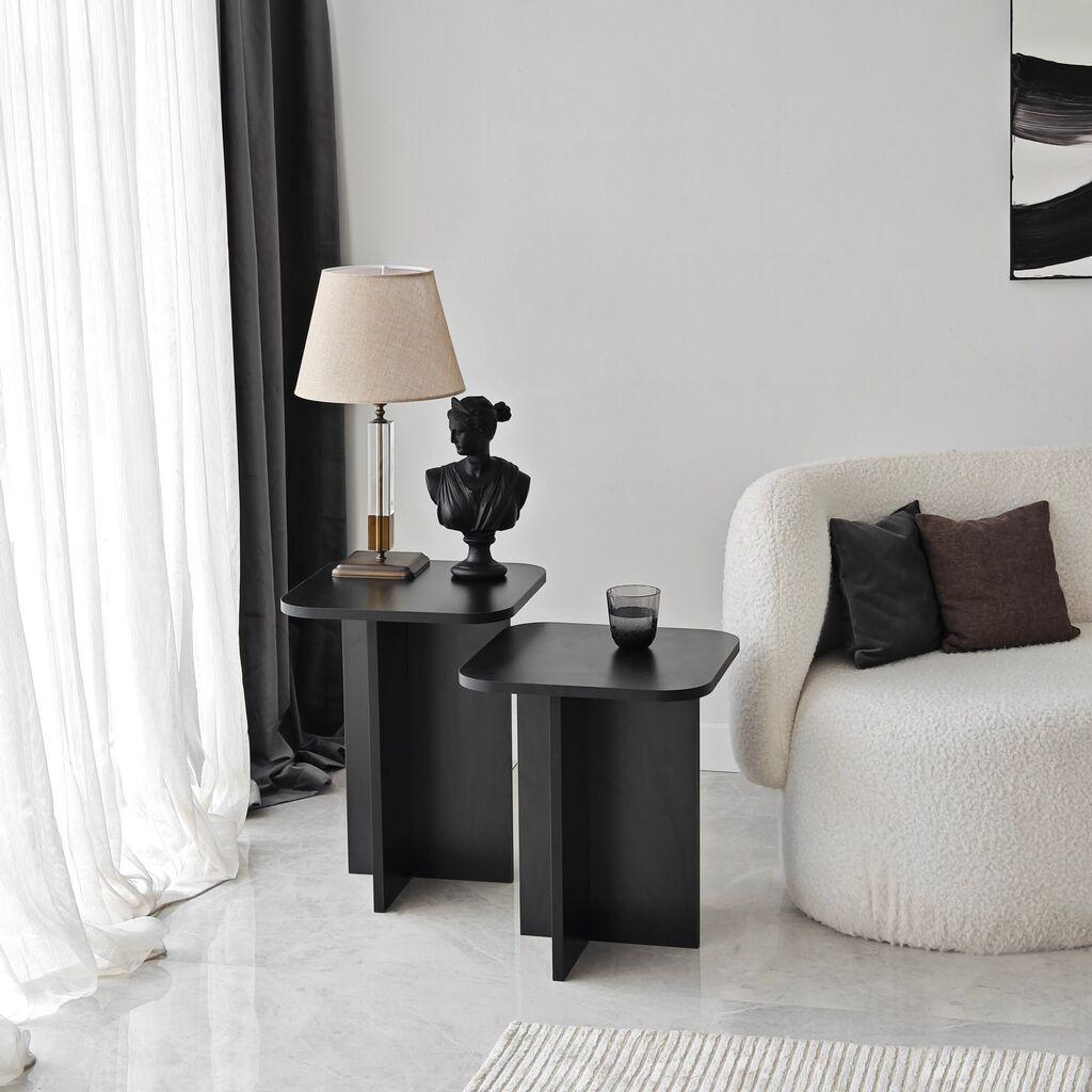 Hanah Home Blues Black Set 2 stočića, Crni