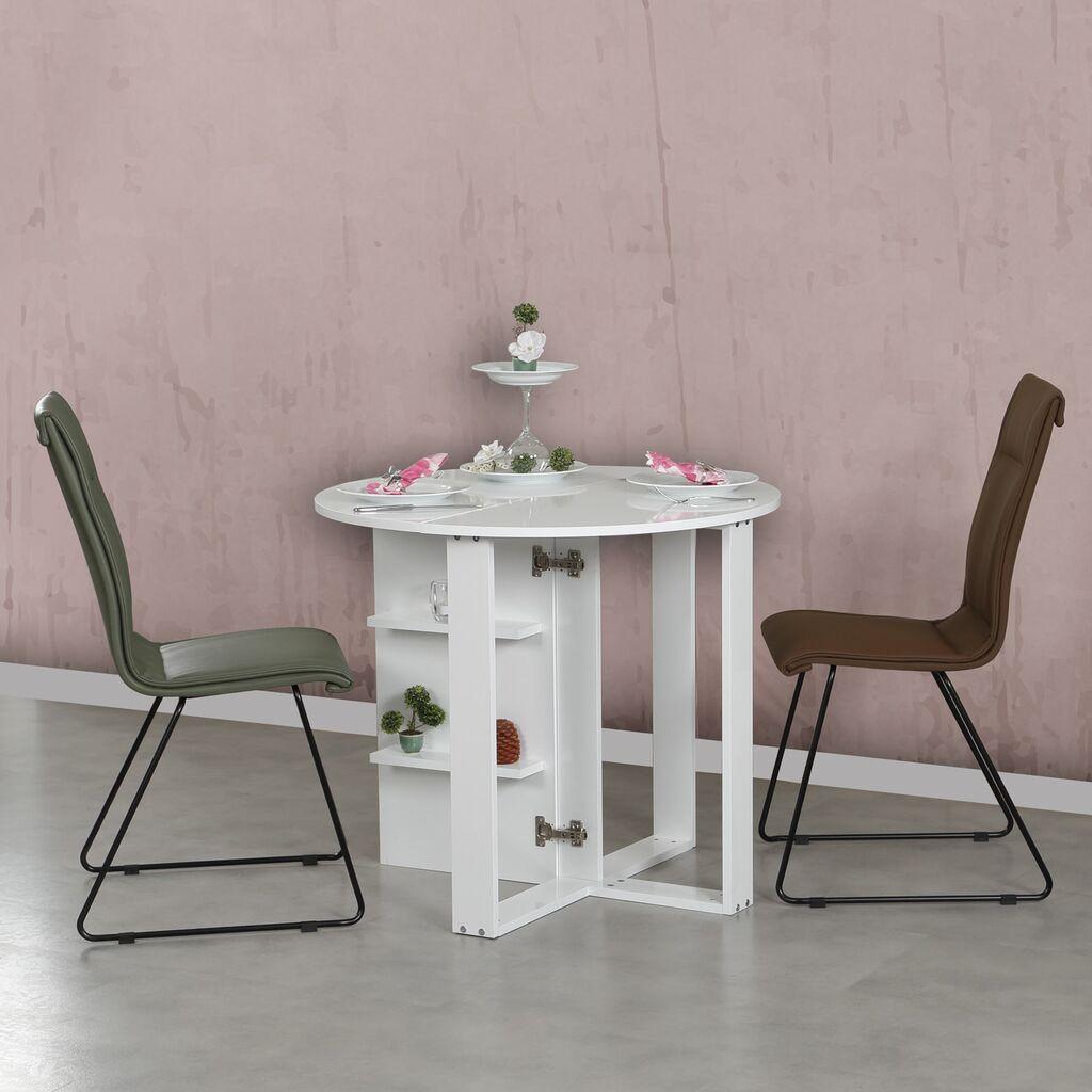 Hanah Home Sklopivi sto Middle 90x77x45cm Beli