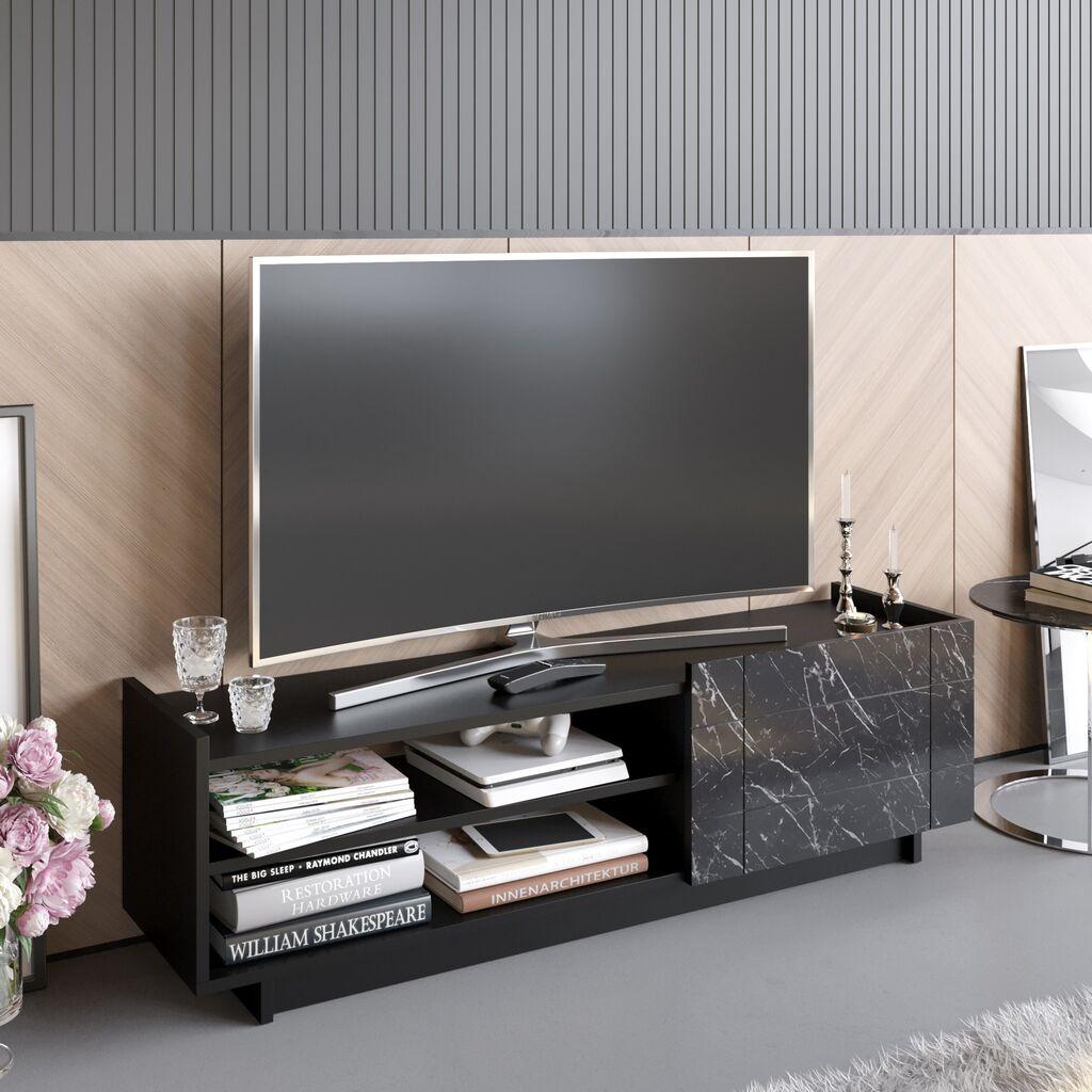 Hanah Home Valantina TV polica, Crna