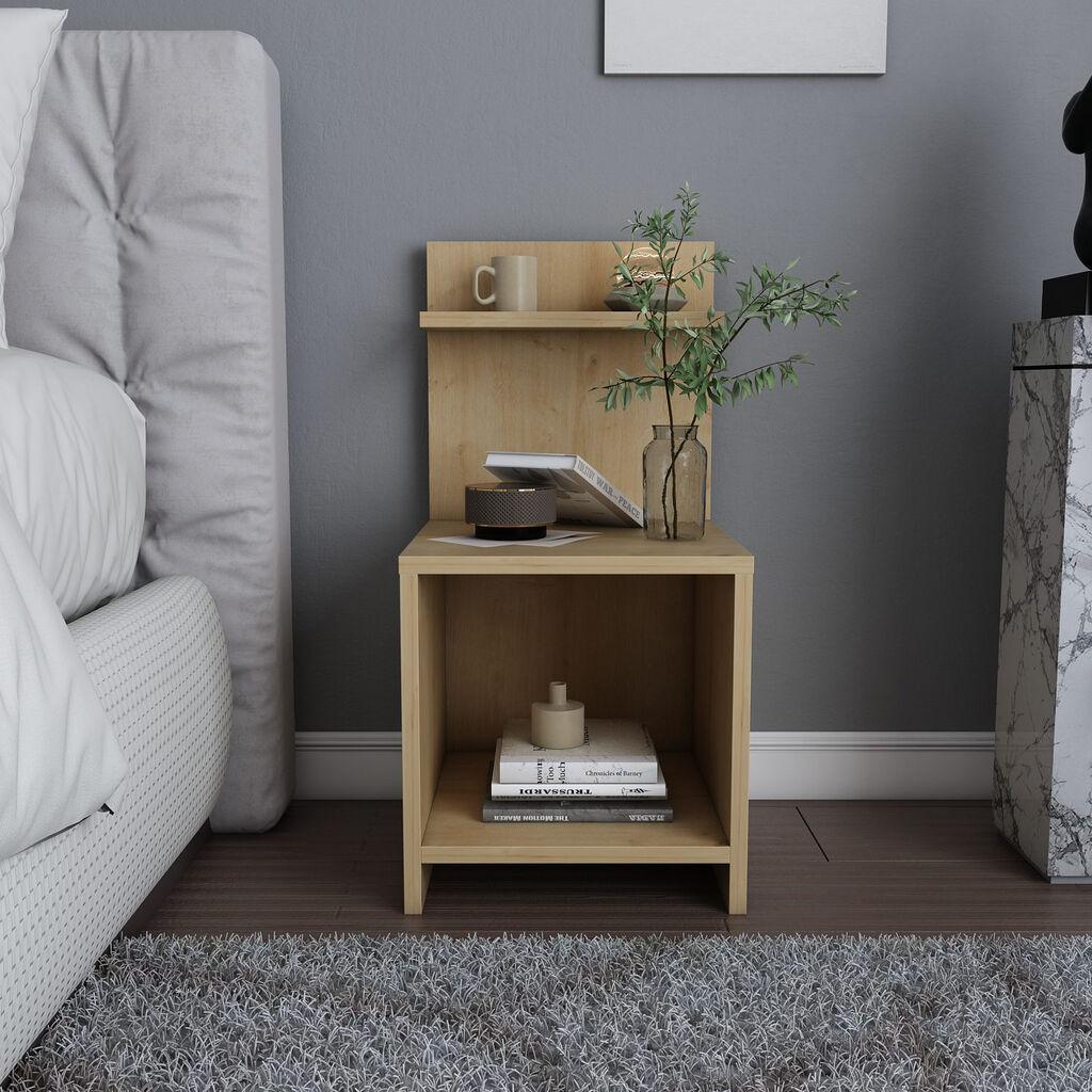 Hanah Home Noćni ormarić Ullman 35,6x72x37,4cm Bukva