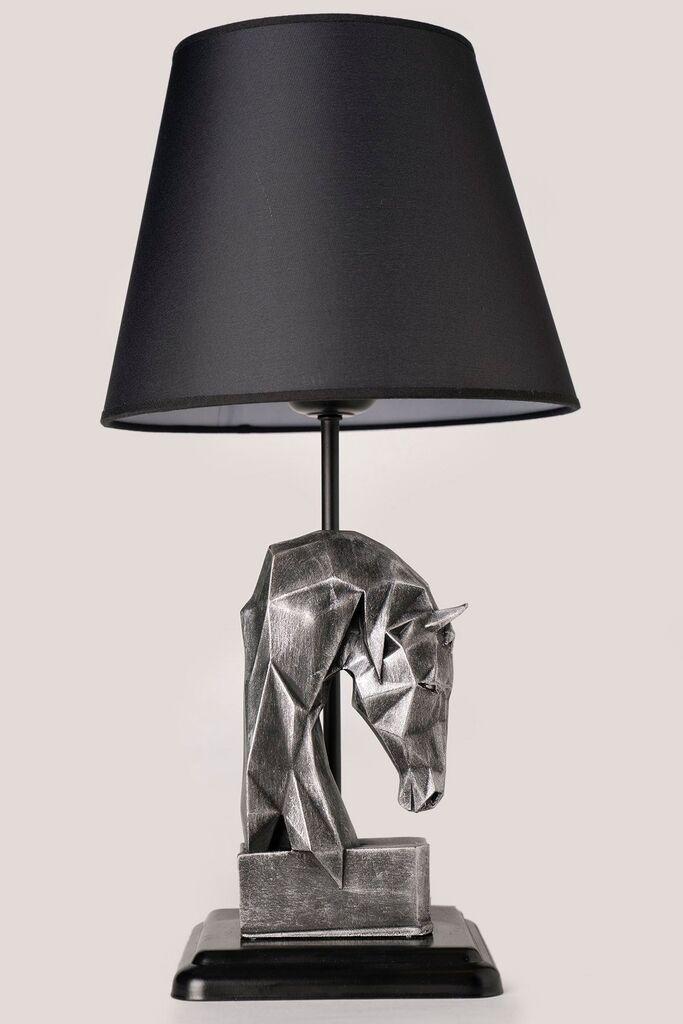 Opviq Stona lampa E27 Socket, Srebrna-Crna