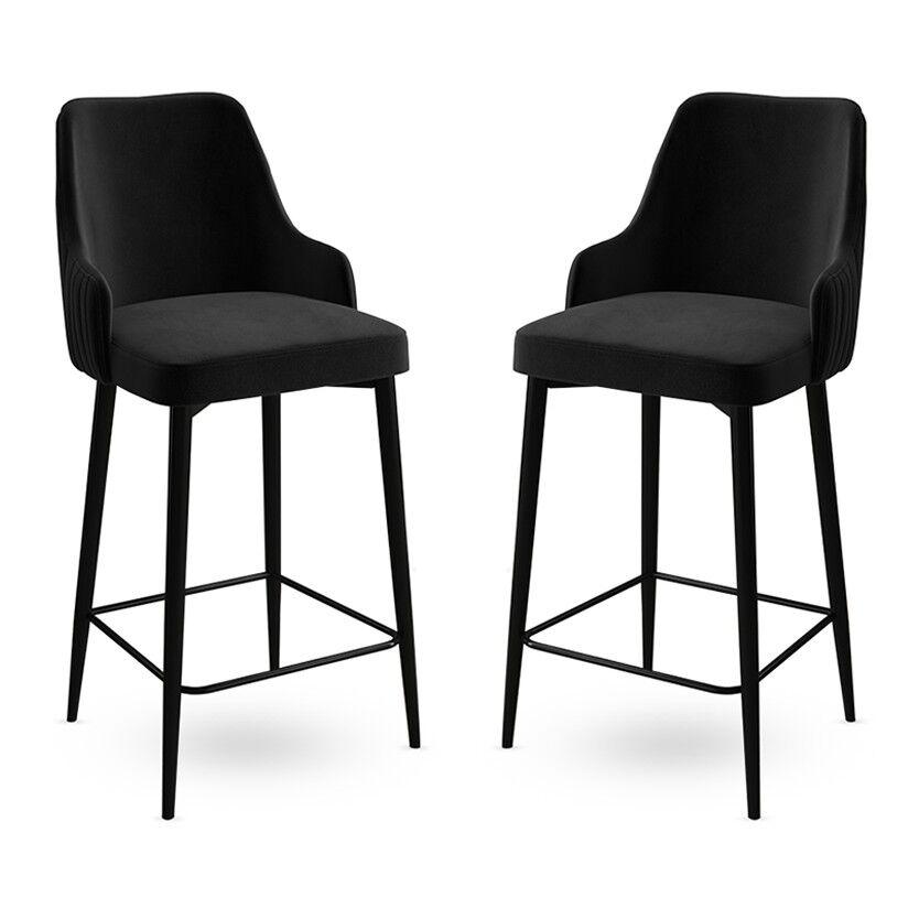 Hanah Home Set 2 barske stolice Crni